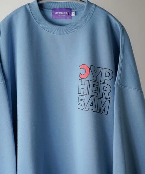 CYPHER3(サイファーサム)の「【60】CYPHER3/サイファーサム Duality <C> Logo Sweat(スウェット・メンズ・ブラック/杢グレー/サックスブルー・L/M)」の19枚目の写真