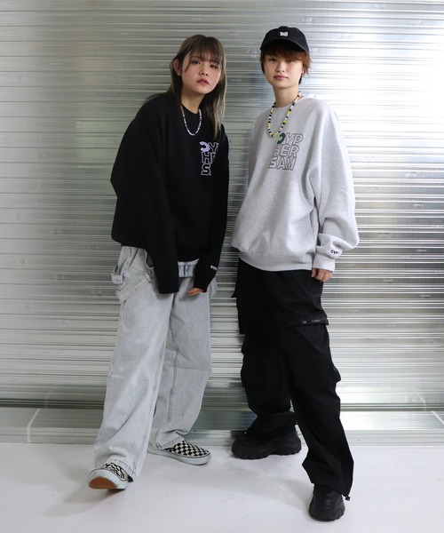 CYPHER3(サイファーサム)の「【60】CYPHER3/サイファーサム Duality <C> Logo Sweat(スウェット・メンズ・ブラック/杢グレー/サックスブルー・L/M)」の12枚目の写真