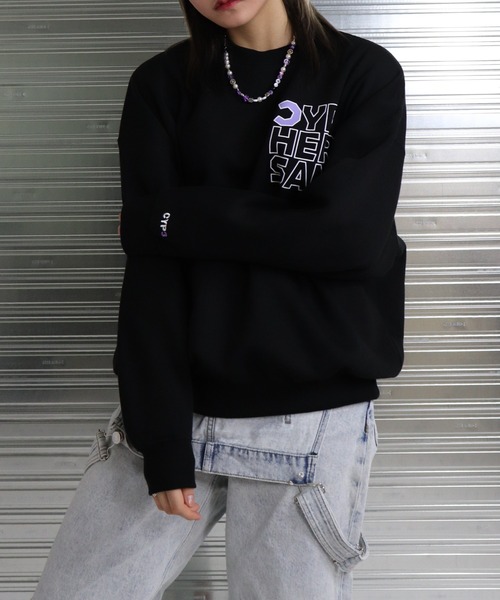 CYPHER3(サイファーサム)の「【60】CYPHER3/サイファーサム Duality <C> Logo Sweat(スウェット・メンズ・ブラック/杢グレー/サックスブルー・L/M)」の5枚目の写真