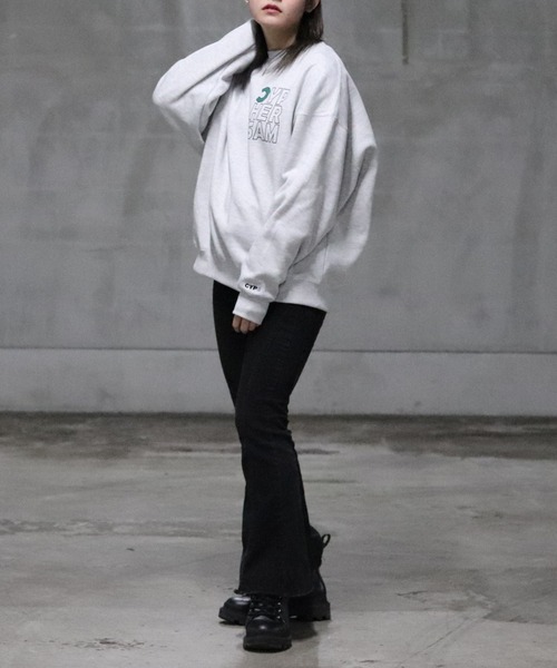 CYPHER3(サイファーサム)の「【60】CYPHER3/サイファーサム Duality <C> Logo Sweat(スウェット・メンズ・ブラック/杢グレー/サックスブルー・L/M)」の20枚目の写真