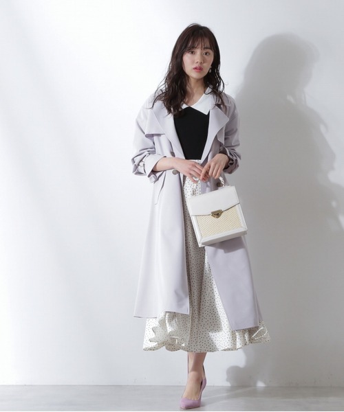 PROPORTION BODY DRESSING（プロポーションボディドレッシング）の「ボリュームスリーブトレンチコート / 1212152103（トレンチコート・レディース・グレー/ピンク系その他/ベージュ・MEDIUM/SMALL）」の8枚目の写真