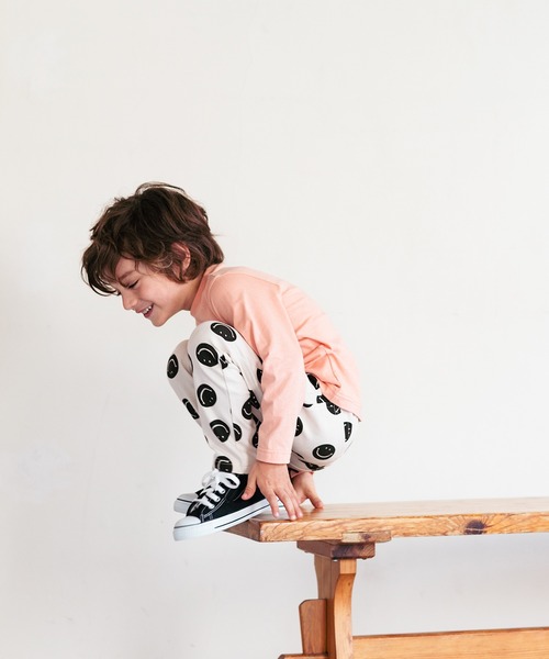 LB CLUB(エルビークラブ)の「スパンフライス長パンツ(その他パンツ・キッズ・イエロー/ホワイト・110/90/120/100/130/80)」の2枚目の写真