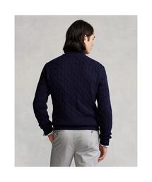 極美品♡現行　ラルフローレン　ケーブルニット　フルジップ　ブルー　ポニー　M POLO RALPH LAUREN（ポロ ラルフ ローレン）の「ケーブルニット