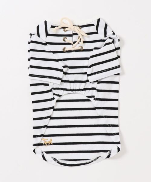 ROPE' PICNIC（ロペピクニック）の「ROPE PICNIC/レースアップボーダーTシャツ（ペットウェア）」 WEAR