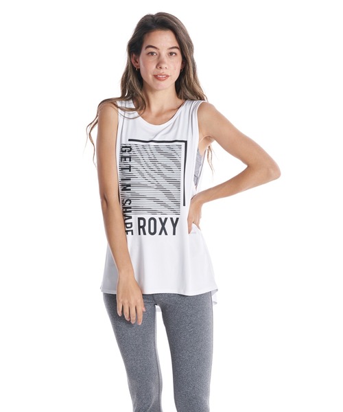 ROXY(ロキシー)の「GET IN SHAPE/ロキシータンクトップ(タンクトップ・レディース・ホワイト/ブラック/グリーン・SMALL/MEDIUM/LARGE)」の2枚目の写真