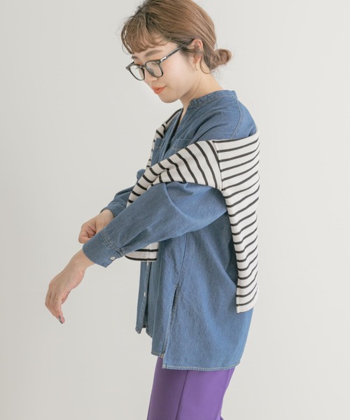 ITEMS URBANRESEARCH(アイテムズ アーバンリサーチ)の「ルーズデニムシャツ(シャツ/ブラウス・レディース・ライトブルー/ブルー/ブルー系その他・FREE)」の8枚目の写真