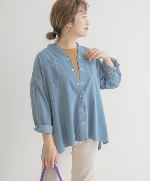 ITEMS URBANRESEARCH(アイテムズ アーバンリサーチ)の「ルーズデニムシャツ(シャツ/ブラウス・レディース・ライトブルー/ブルー/ブルー系その他・FREE)」の16枚目の写真