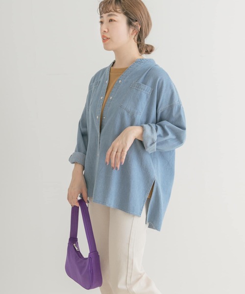 ITEMS URBANRESEARCH(アイテムズ アーバンリサーチ)の「ルーズデニムシャツ(シャツ/ブラウス・レディース・ライトブルー/ブルー/ブルー系その他・FREE)」の5枚目の写真