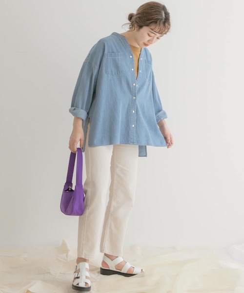 ITEMS URBANRESEARCH(アイテムズ アーバンリサーチ)の「ルーズデニムシャツ(シャツ/ブラウス・レディース・ライトブルー/ブルー/ブルー系その他・FREE)」の21枚目の写真