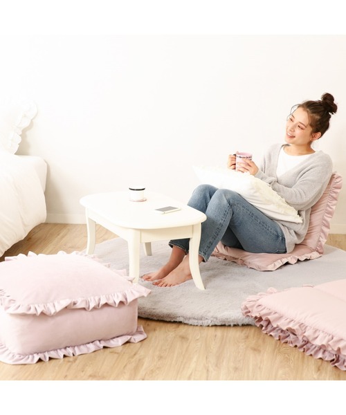 クッションになるふとん収納ケース ピンク（クッション/クッション