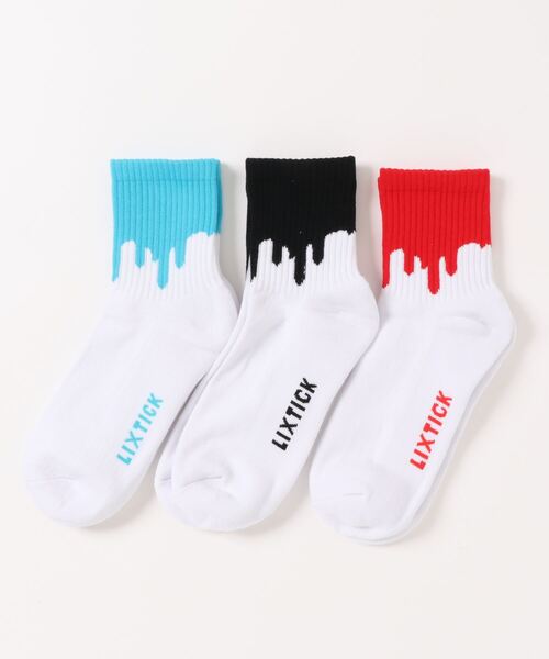 LIXTICK(リックスティック)の「【LIXTICK/リックスティック】DRIP SOCKS 3PACKS 2nd(ソックス/靴下・メンズ・その他・FREE)」の1枚目の写真