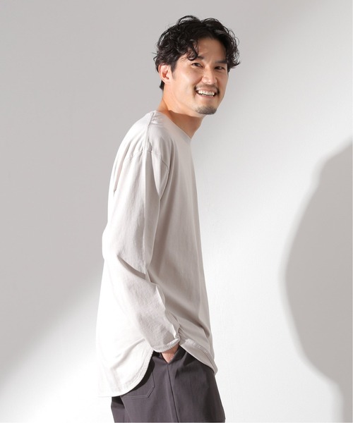 JOURNAL STANDARD relume（ジャーナルスタンダード　レリューム）の「レイヤードロングスリーブTシャツ（Tシャツ/カットソー・メンズ・ホワイト/グレー/ベージュ/ネイビー/グリーン・SMALL/MEDIUM/LARGE）」の6枚目の写真