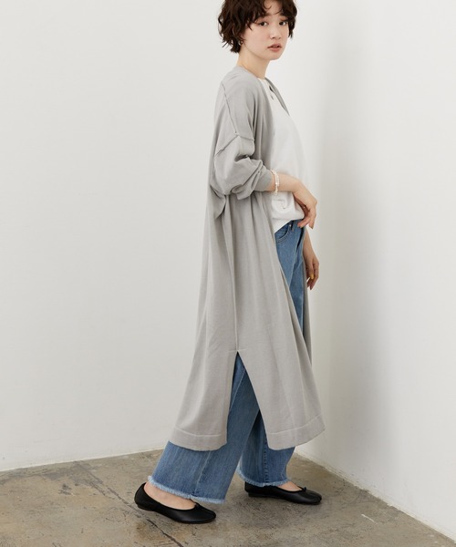 AMERICAN HOLIC（アメリカンホリック）の「ニュアンスニットカーディガン（カーディガン/ボレロ・レディース・グレー/ネイビー・M/L）」の2枚目の写真