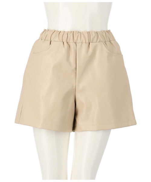 ANAP（アナップ）の「フェイクレザーショートパンツ（その他パンツ・レディース・ブラック/アイボリー・FREE）」の9枚目の写真