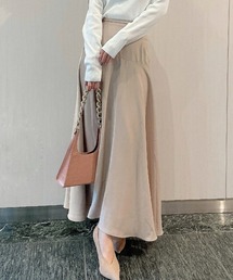 ニュアンスサテンフレアースカート