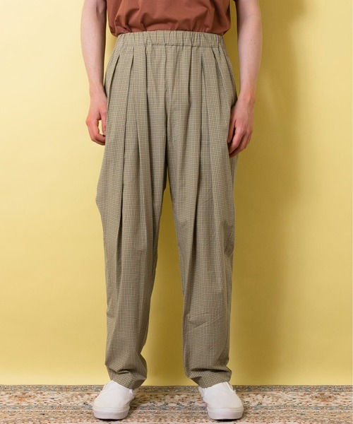 FACTOTUM(ファクトタム)の「【FACTOTUM】コンフォートミニチェックパジャマワイドパンツ(その他パンツ・メンズ・ダークグレー/グリーン・48/46/44)」の3枚目の写真