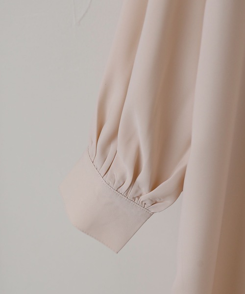 Fashion Letter（ファッションレター）の「ケープデザインワンピース（シャツワンピース・レディース・ベージュ/オフホワイト/グリーン・M）」の11枚目の写真