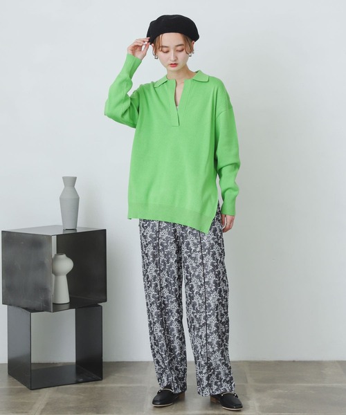 SENSE OF PLACE by URBAN RESEARCH（センスオブプレイスバイアーバンリサーチ）の「アートフラワーパイピングパンツ（その他パンツ・レディース・イエロー系その他/ブラック系その他・SMALL/MEDIUM）」の5枚目の写真