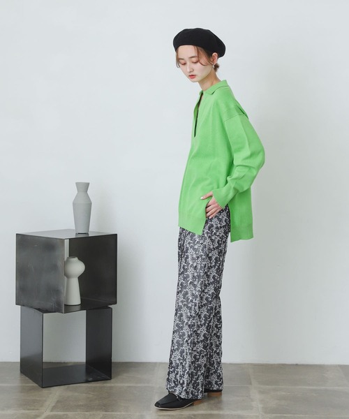 SENSE OF PLACE by URBAN RESEARCH（センスオブプレイスバイアーバンリサーチ）の「アートフラワーパイピングパンツ（その他パンツ・レディース・イエロー系その他/ブラック系その他・SMALL/MEDIUM）」の6枚目の写真