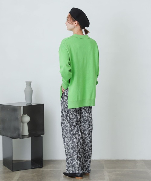 SENSE OF PLACE by URBAN RESEARCH（センスオブプレイスバイアーバンリサーチ）の「アートフラワーパイピングパンツ（その他パンツ・レディース・イエロー系その他/ブラック系その他・SMALL/MEDIUM）」の7枚目の写真