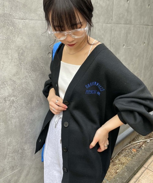 WEGO(ウィゴー)の「WEGO/BIGシルエットロゴカーデ(カーディガン/ボレロ・レディース・ブラック/その他1・FREE)」の2枚目の写真