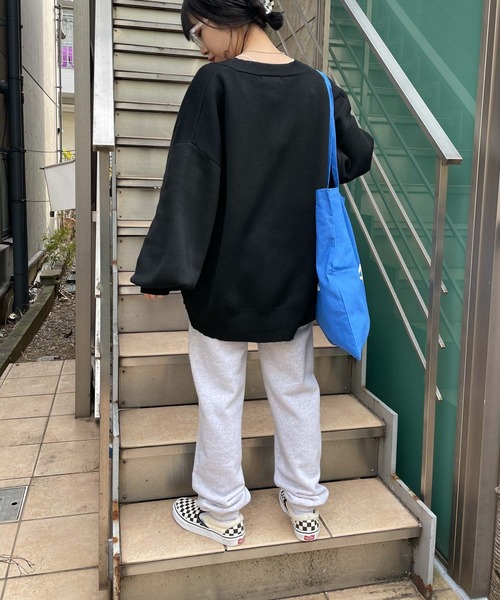 WEGO(ウィゴー)の「WEGO/BIGシルエットロゴカーデ(カーディガン/ボレロ・レディース・ブラック/その他1・FREE)」の5枚目の写真