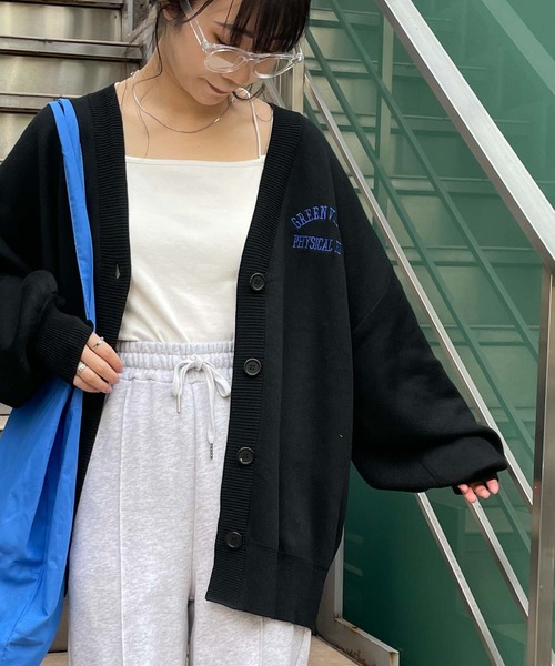 WEGO(ウィゴー)の「WEGO/BIGシルエットロゴカーデ(カーディガン/ボレロ・レディース・ブラック/その他1・FREE)」の7枚目の写真