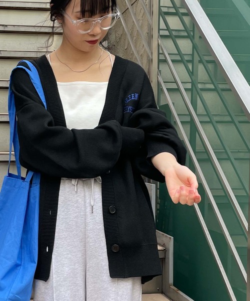 WEGO(ウィゴー)の「WEGO/BIGシルエットロゴカーデ(カーディガン/ボレロ・レディース・ブラック/その他1・FREE)」の8枚目の写真