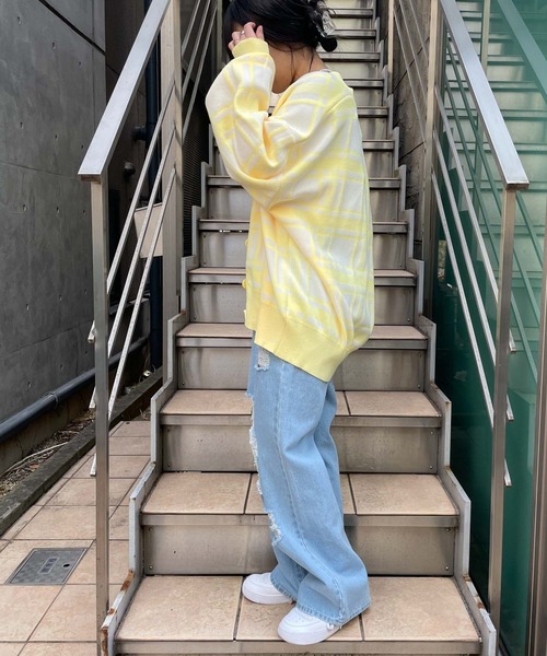 WEGO(ウィゴー)の「WEGO/BIGシルエットロゴカーデ(カーディガン/ボレロ・レディース・ブラック/その他1・FREE)」の10枚目の写真