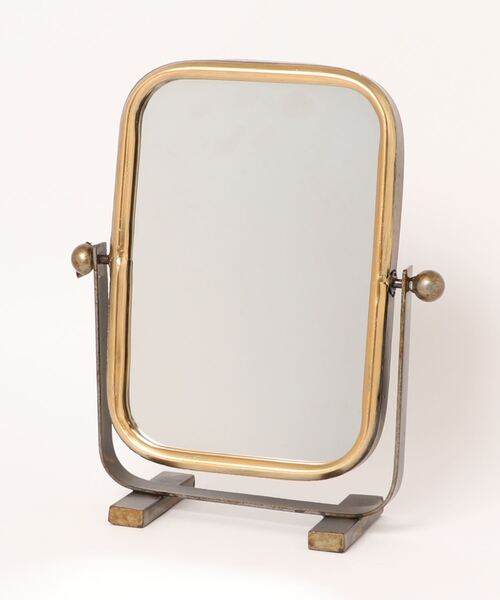 DULTON(ダルトン)の「TABLE TOP MIRROR RECTANGLE/卓上ミラー 鏡(ミラー・メンズ・アンティークゴールド・FREE)」の3枚目の写真