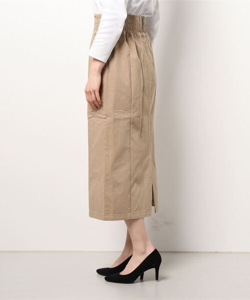 ehka sopo(エヘカソポ)の「ハイウエストペンシルスカート(スカート・レディース・ブラック/ベージュ/キナリ・フリ-)」の4枚目の写真