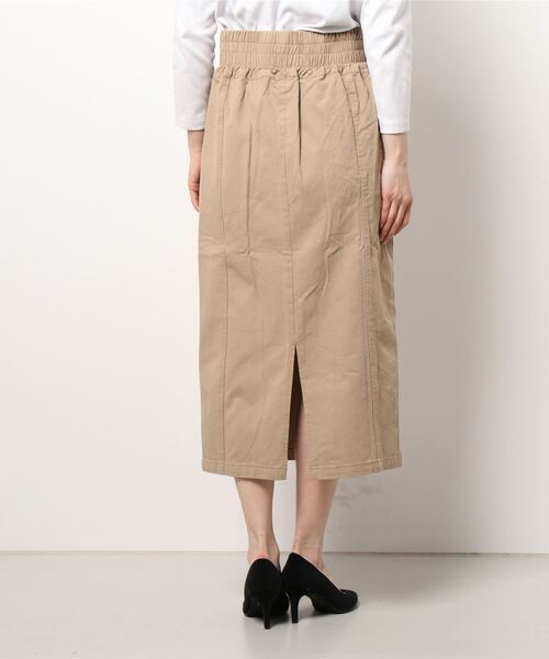 ehka sopo(エヘカソポ)の「ハイウエストペンシルスカート(スカート・レディース・ブラック/ベージュ/キナリ・フリ-)」の5枚目の写真