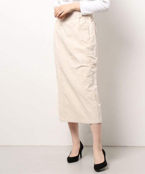 ehka sopo(エヘカソポ)の「ハイウエストペンシルスカート(スカート・レディース・ブラック/ベージュ/キナリ・フリ-)」の6枚目の写真