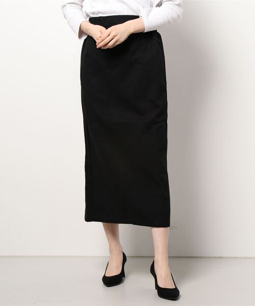 ehka sopo(エヘカソポ)の「ハイウエストペンシルスカート(スカート・レディース・ブラック/ベージュ/キナリ・フリ-)」の7枚目の写真
