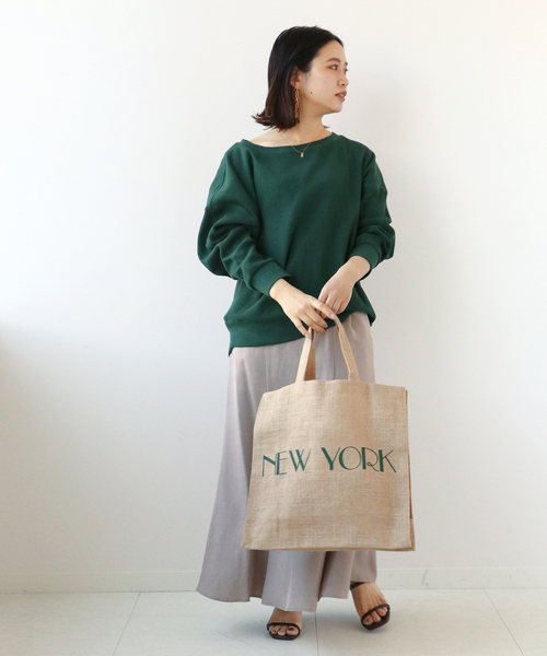 MAISON BENGAL（マイソンベンガル）の「【MAISON BENGAL/マイソンベンガル 】別注 ジュートトートバッグ(CITY)（トートバッグ・レディース・レッド/グリーン・FREE）」の8枚目の写真