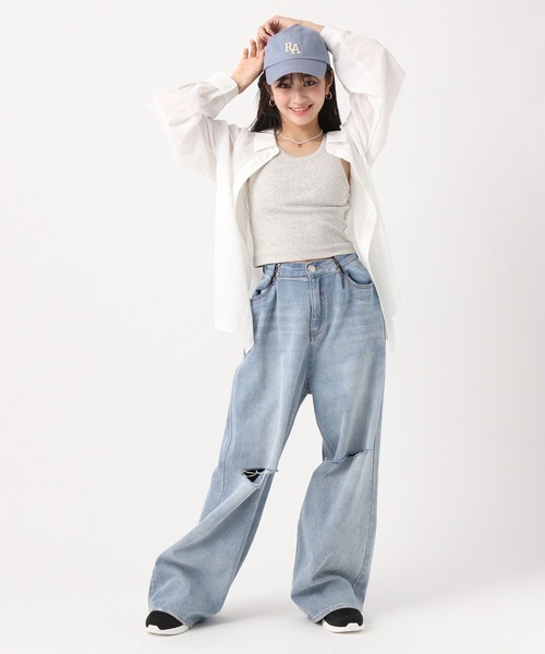 repipi armario（レピピ アルマリオ）の「☆セットアイテム☆スパンボイルシャツ＆タンクトップ（シャツ/ブラウス・キッズ・サックスブルー/ホワイト系その他・SMALL/MEDIUM/LARGE）」の8枚目の写真