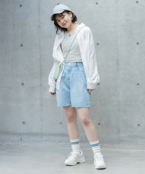 repipi armario（レピピ アルマリオ）の「☆セットアイテム☆スパンボイルシャツ＆タンクトップ（シャツ/ブラウス・キッズ・サックスブルー/ホワイト系その他・SMALL/MEDIUM/LARGE）」の4枚目の写真