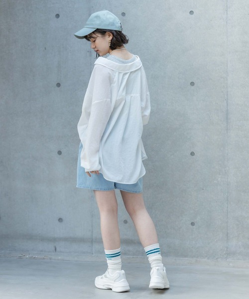 repipi armario（レピピ アルマリオ）の「☆セットアイテム☆スパンボイルシャツ＆タンクトップ（シャツ/ブラウス・キッズ・サックスブルー/ホワイト系その他・SMALL/MEDIUM/LARGE）」の14枚目の写真