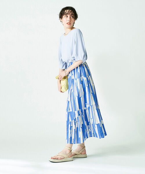 NOLLEY’S Sophi（ノーリーズソフィ）の「◇【WEB限定カラーあり】タックスリーブブラウス（シャツ/ブラウス・レディース・カーキ/ライトブルー/ベージュ/ホワイト/ベビーピンク/ブラック・38）」の8枚目の写真