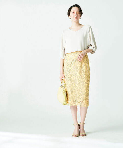 NOLLEY’S Sophi（ノーリーズソフィ）の「◇【WEB限定カラーあり】タックスリーブブラウス（シャツ/ブラウス・レディース・カーキ/ライトブルー/ベージュ/ホワイト/ベビーピンク/ブラック・38）」の13枚目の写真