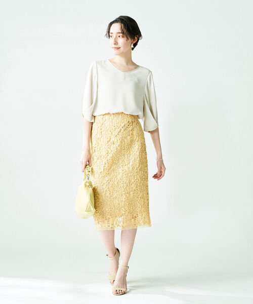 セール】◇【WEB限定カラーあり】タックスリーブブラウス（シャツ