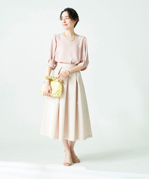 NOLLEY’S Sophi（ノーリーズソフィ）の「◇【WEB限定カラーあり】タックスリーブブラウス（シャツ/ブラウス・レディース・カーキ/ライトブルー/ベージュ/ホワイト/ベビーピンク/ブラック・38）」の20枚目の写真