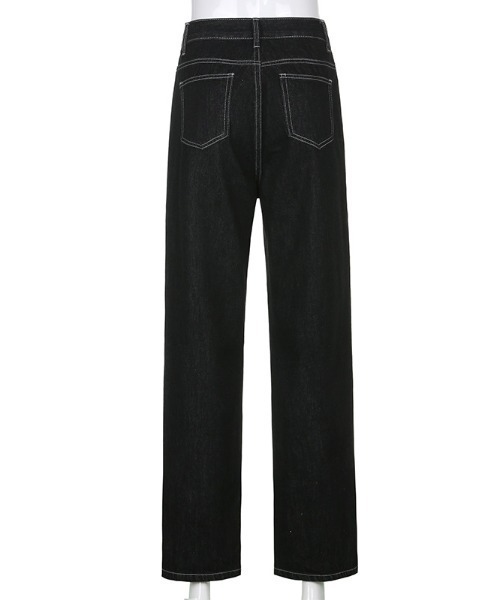 Opinion korean town(オピニオン コリアン タウン)の「90's BUGGY BLACK DENIM(デニムパンツ・レディース・ブラック・S/M)」の9枚目の写真
