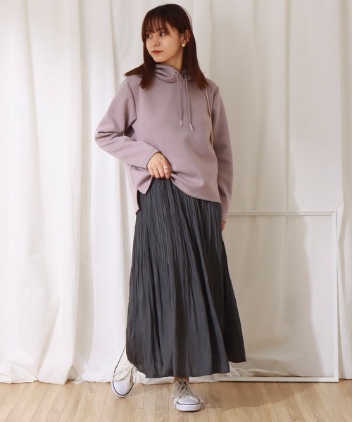 libelle more（リベル モア）の「ヴィンテージサテンケシプリーツスカート（スカート・レディース・ライム/アイボリー/オレンジ/チャコール/ライトグレー・L/M）」の12枚目の写真