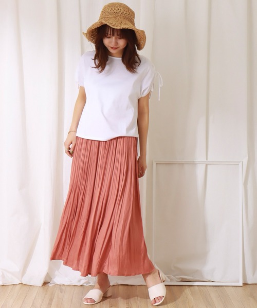 libelle more（リベル モア）の「ヴィンテージサテンケシプリーツスカート（スカート・レディース・ライム/アイボリー/オレンジ/チャコール/ライトグレー・L/M）」の19枚目の写真