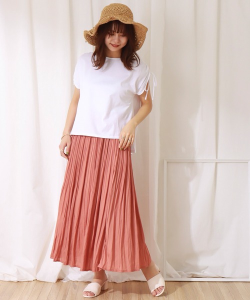 libelle more（リベル モア）の「ヴィンテージサテンケシプリーツスカート（スカート・レディース・ライム/アイボリー/オレンジ/チャコール/ライトグレー・L/M）」の22枚目の写真