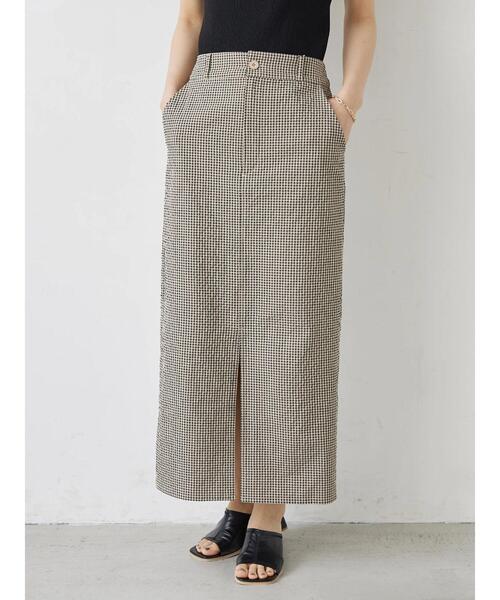 ELENCARE DUE（エレンカーレデュエ）の「・ELENCARE DUE ギンガムナロースカート（スカート・レディース・ベージュ/ネイビー/グリーン・FREE）」の18枚目の写真