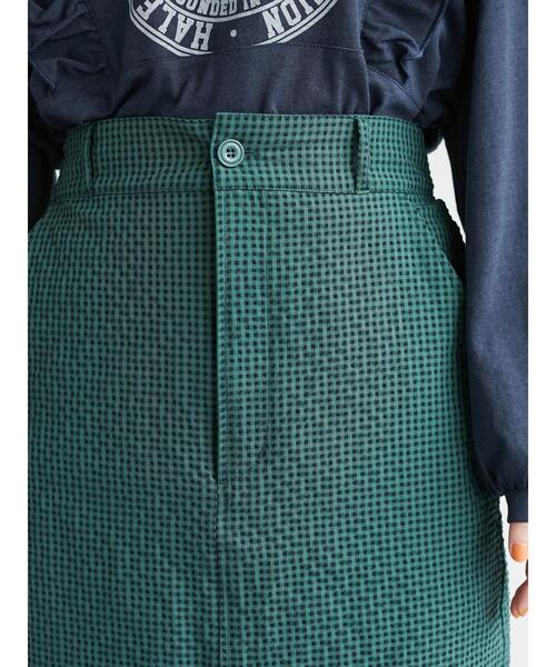 ELENCARE DUE（エレンカーレデュエ）の「・ELENCARE DUE ギンガムナロースカート（スカート・レディース・ベージュ/ネイビー/グリーン・FREE）」の7枚目の写真