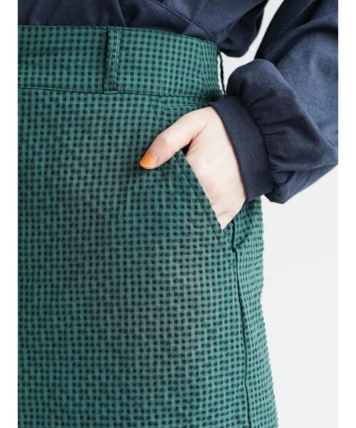 ELENCARE DUE（エレンカーレデュエ）の「・ELENCARE DUE ギンガムナロースカート（スカート・レディース・ベージュ/ネイビー/グリーン・FREE）」の9枚目の写真