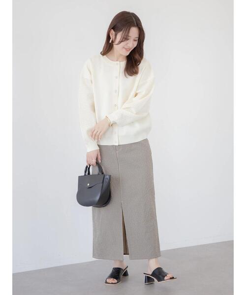 ELENCARE DUE（エレンカーレデュエ）の「・ELENCARE DUE ギンガムナロースカート（スカート・レディース・ベージュ/ネイビー/グリーン・FREE）」の14枚目の写真